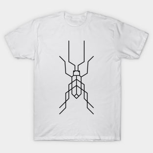 Trendy one line geometric design of insect T-Shirt